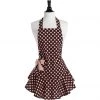 Jessie Steele Josephine Apron, Brown & Pink Polka Dot 1 Jessie Steele Josephine Apron, Brown & Pink Polka Dot