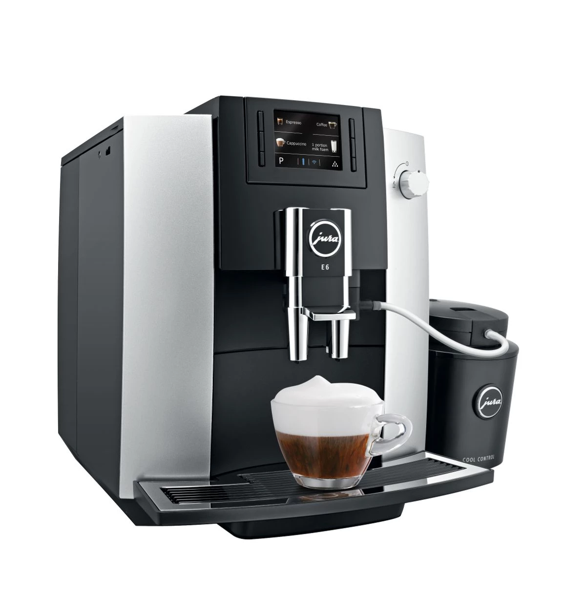 JURA E6 AUTOMATIC COFFEE MACHINE, PLATINUM 5 JURA E6 AUTOMATIC COFFEE MACHINE, PLATINUM