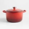 Cookware Le Creuset Round Deep Dutch Oven: 5.25qt Cerise