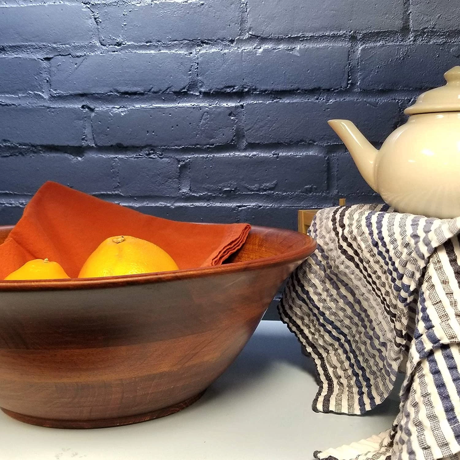 Lipper Table & Counter Accessories Large Flared Salad Bowl, Cherry Finish 3 Lipper Table & Counter Accessories Large Flared Salad Bowl, Cherry Finish