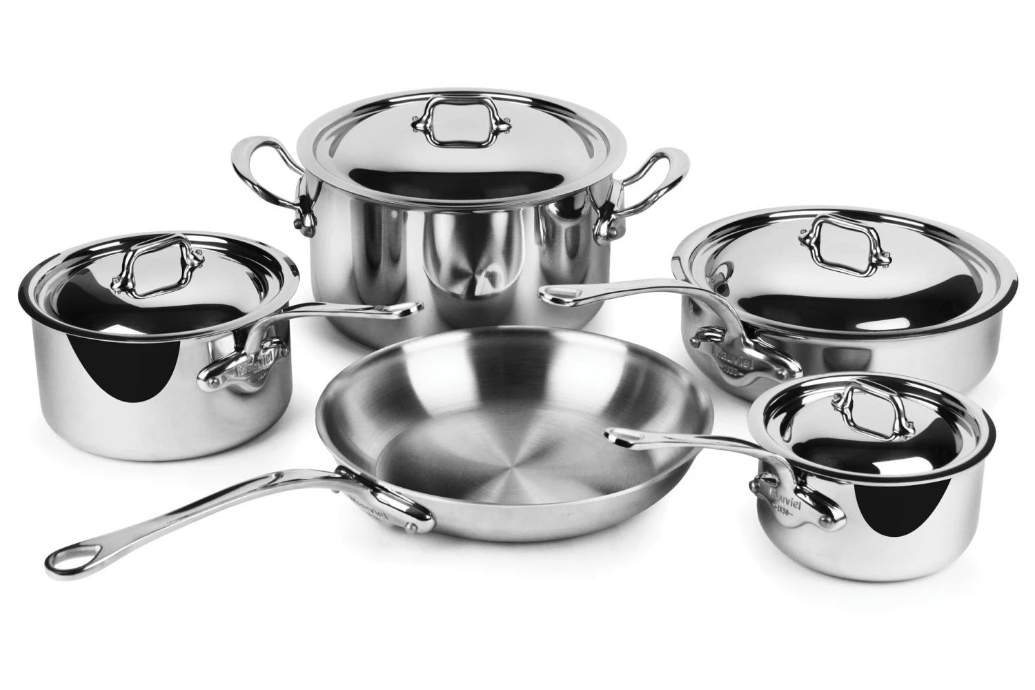 Cookware Mauviel M'Cook 9-Piece Set, Stainless Steel 3 Cookware Mauviel M'Cook 9-Piece Set, Stainless Steel