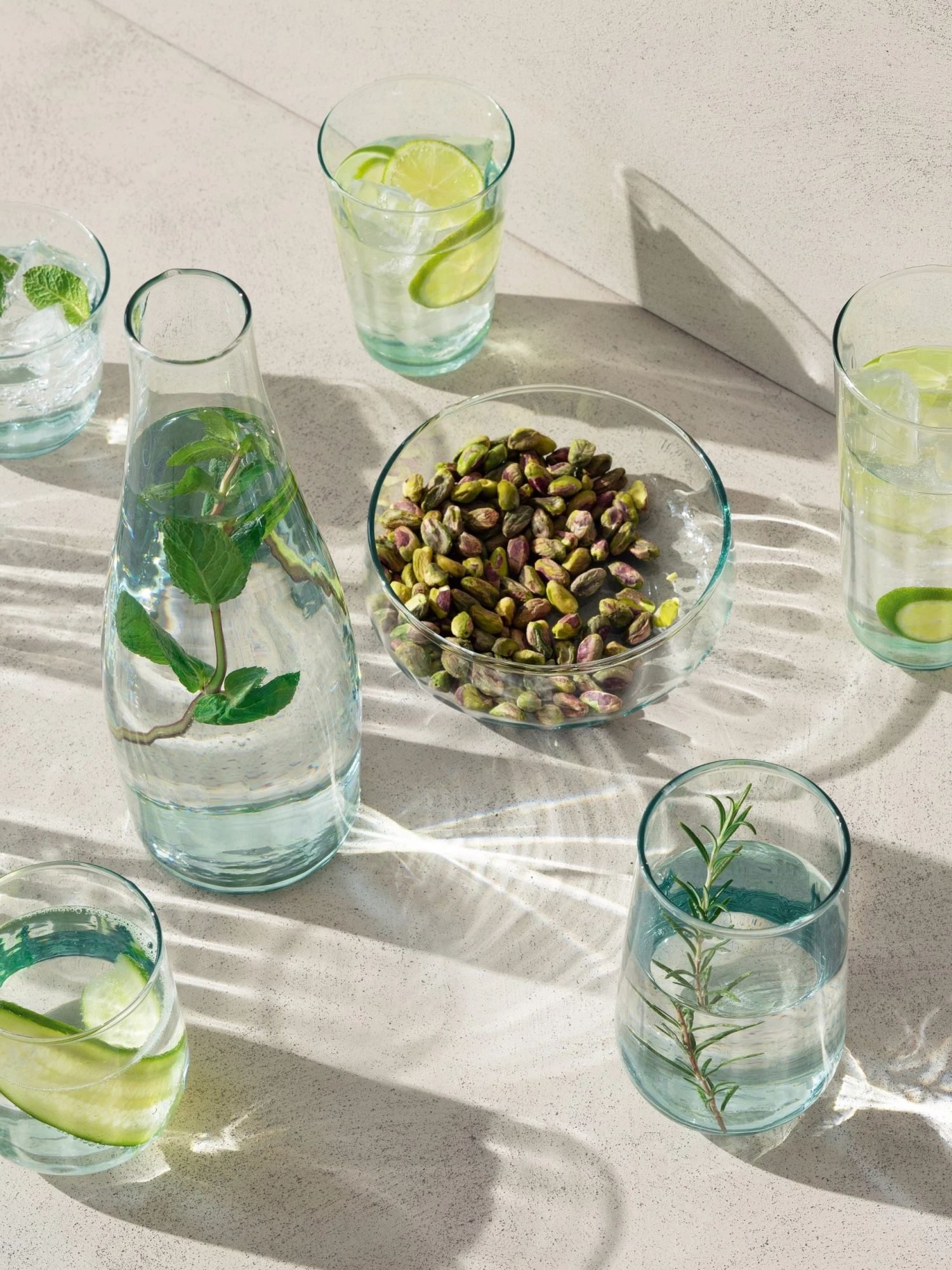 LSA Mia Recycled Glass Tumblers 5 LSA Mia Recycled Glass Tumblers