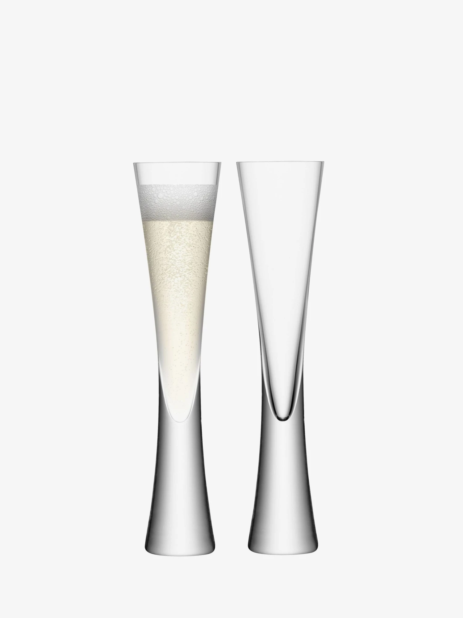 LSA Moya Handblown Champagne Flutes, Set Of 2 3 LSA Moya Handblown Champagne Flutes, Set Of 2
