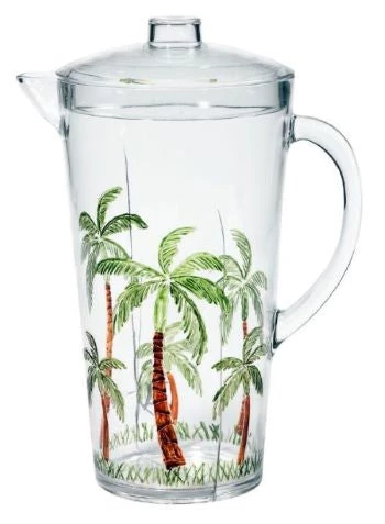 Merritt Designs Table & Counter Accessories Acrylic Pitcher, Palm Breeze 3 Merritt Designs Table & Counter Accessories Acrylic Pitcher, Palm Breeze
