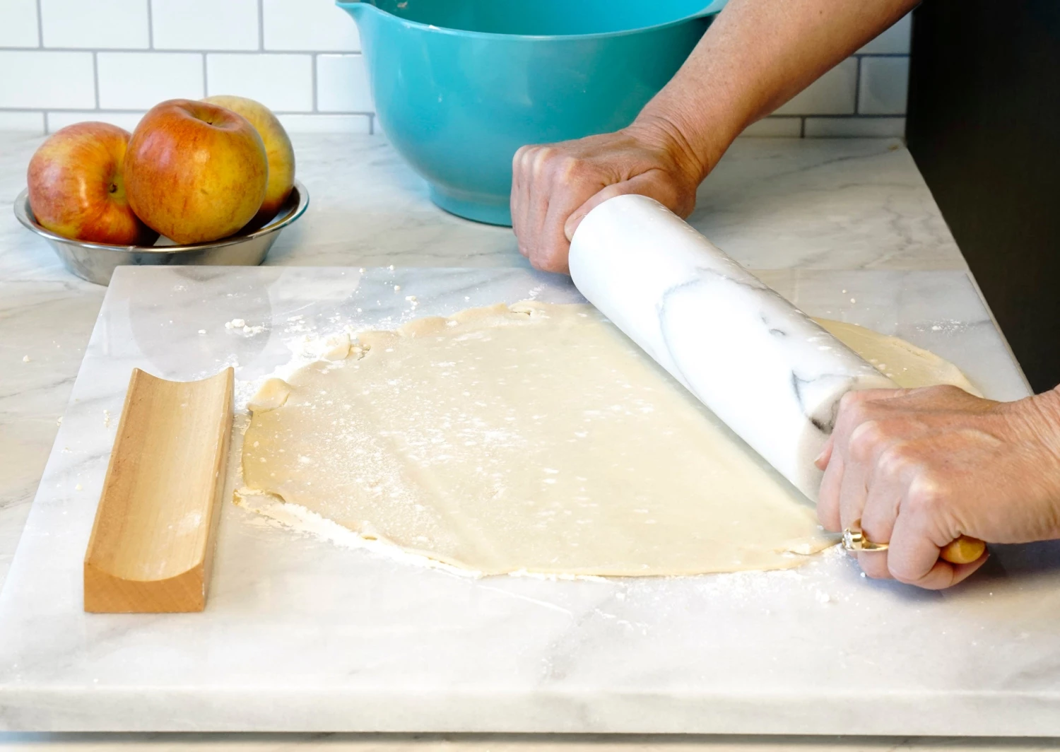 RSVP Endurance White Marble Rolling Pin Bakeware 4 RSVP Endurance White Marble Rolling Pin Bakeware