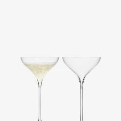 LSA Savoy Mouthblown Champagne Saucer/Coupe, Set Of 2