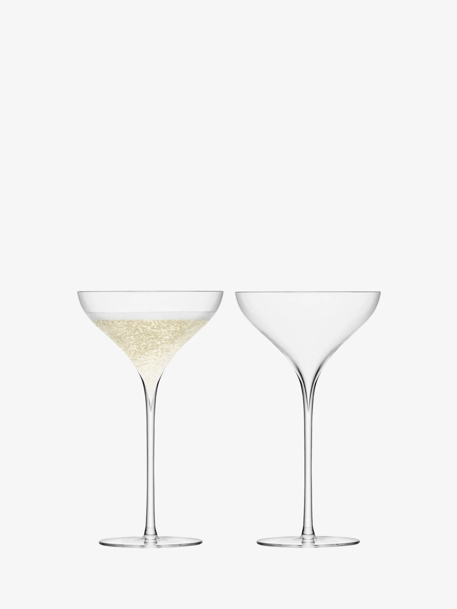 LSA Savoy Mouthblown Champagne Saucer/Coupe, Set Of 2 3 LSA Savoy Mouthblown Champagne Saucer/Coupe, Set Of 2