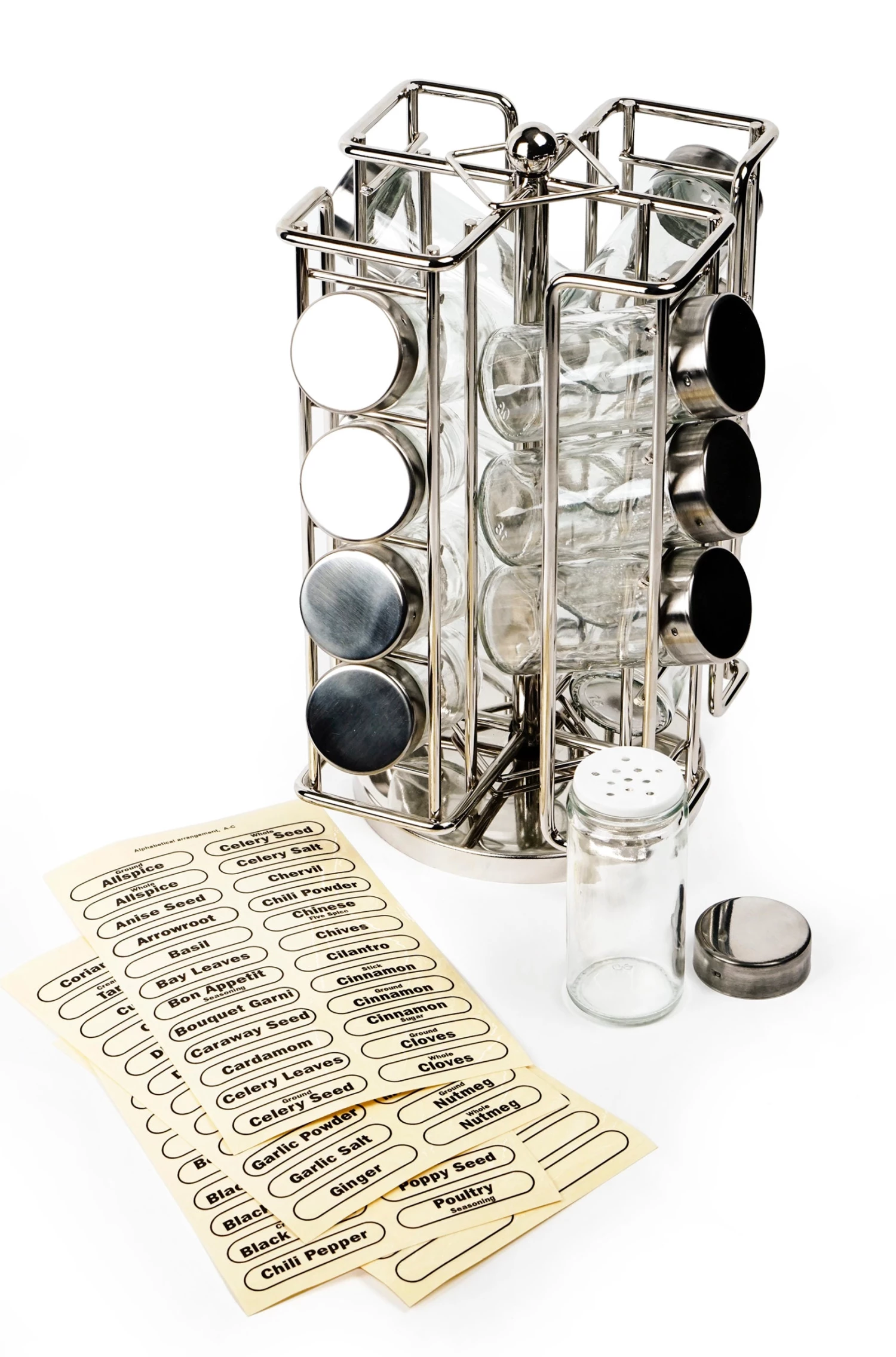 RSVP Revolving Spice Rack Set Travel & Storage 3 RSVP Revolving Spice Rack Set Travel & Storage