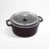 Cookware Staub Round Cocotte, 4qt With Glass Lid Grenadine