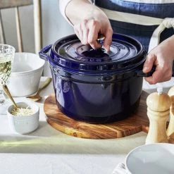Cookware Staub Tall Round Cocotte, 5 Qt., Dark Blue