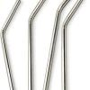 RSVP Travel & Storage Stainless Steel Drink Straws, Set Of 4 1 RSVP Travel & Storage Stainless Steel Drink Straws, Set Of 4