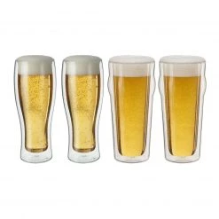 Table/Bar Zwilling Sorrento Double-Wall Beer Glasses, Set Of 4